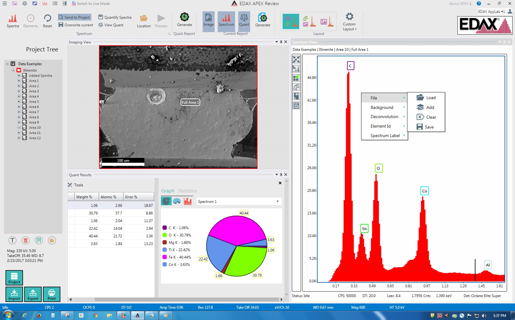 SEM_EDAX_EDS_software